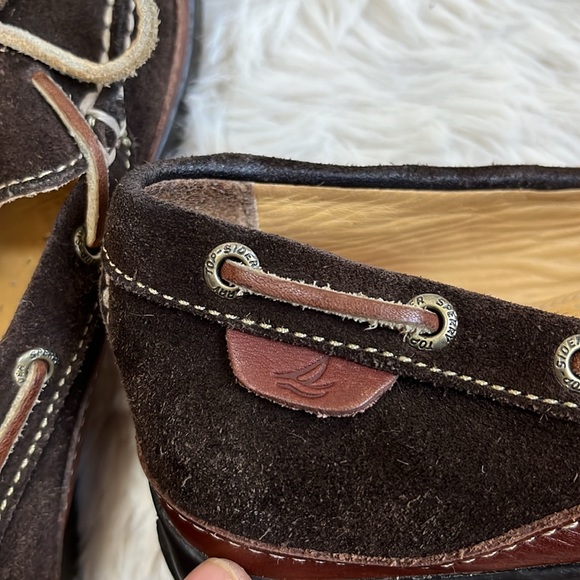 Sperry Top-Sider Women's Suede/Leather Boat Shoe 9710120 F-6 CH08~Brown~Sz 8.5 - Picture 9 of 9